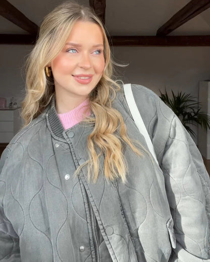 Selvia | Pikowana Kurtka Bomber