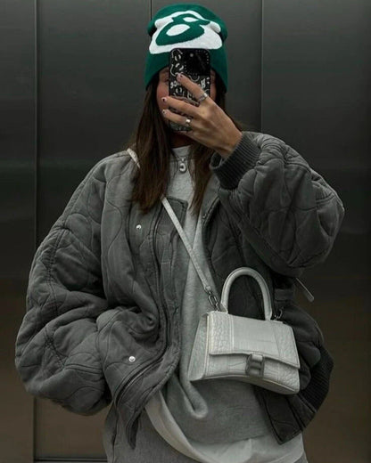 Selvia | Pikowana Kurtka Bomber