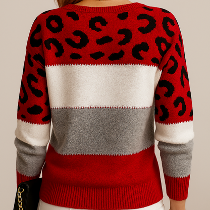 Liora | Sweter w Panterkę Casual